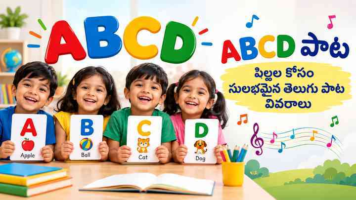 ABCD పాట: పిల్లల కోసం సులభమైన తెలుగు పాట వివరాలు