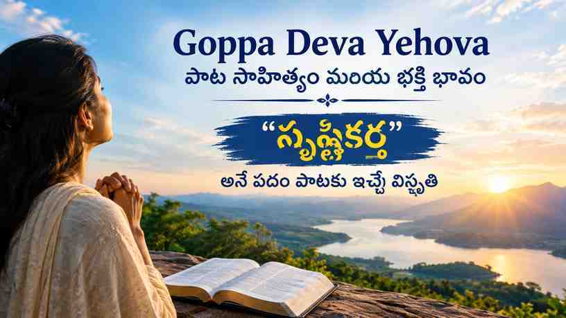 “సృష్టికర్త” అనే పదం పాటకు ఇచ్చే విస్తృతి