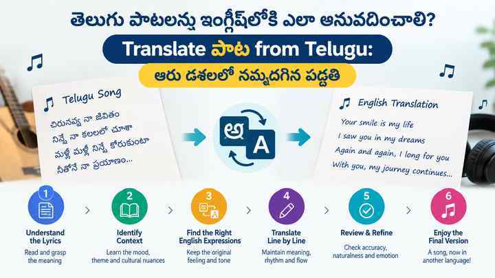 translate పాట from telugu: ఆరు దశలలో నమ్మదగిన పద్ధతి